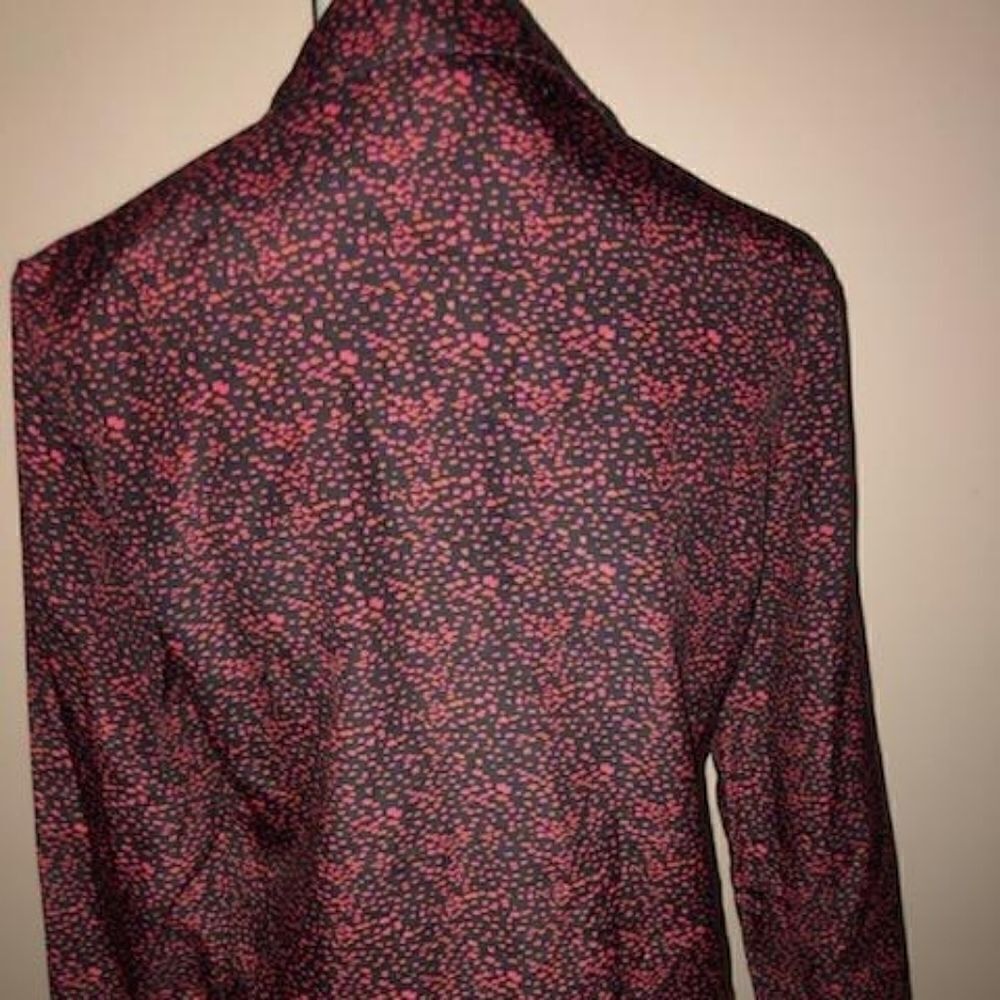 Mossimo Red & Black Button Up Blouse - Picture 4 of 5
